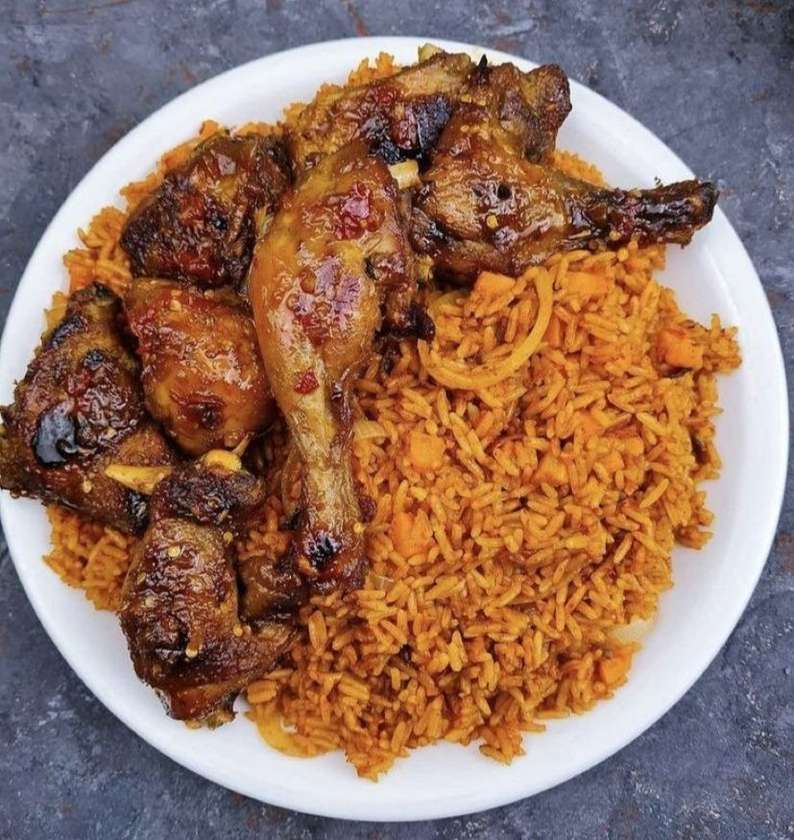 Jollof rice with turkey wings