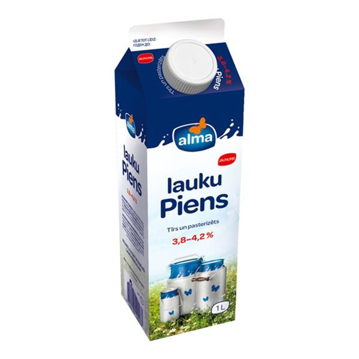 Piens ALMA LAUKU 3,6-4,2% tetrapak 1L