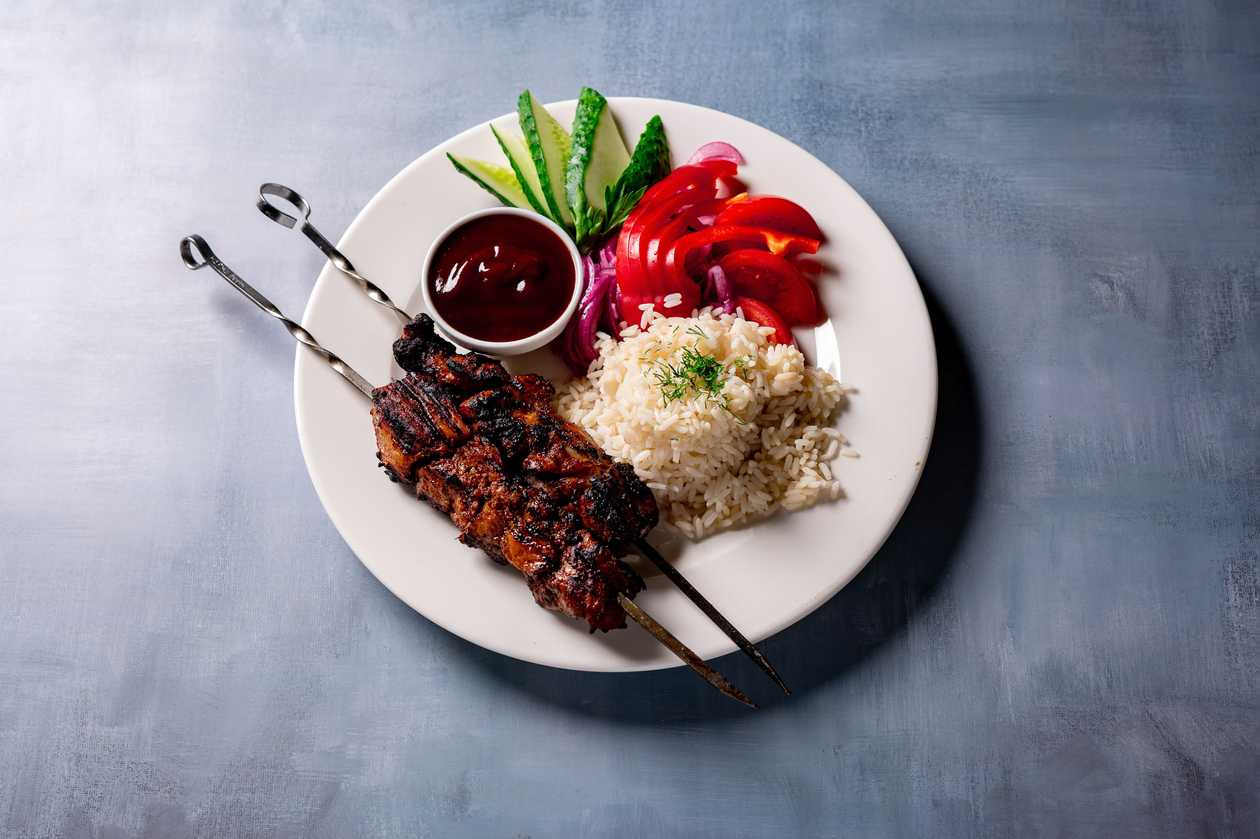 Grilled shish kebab