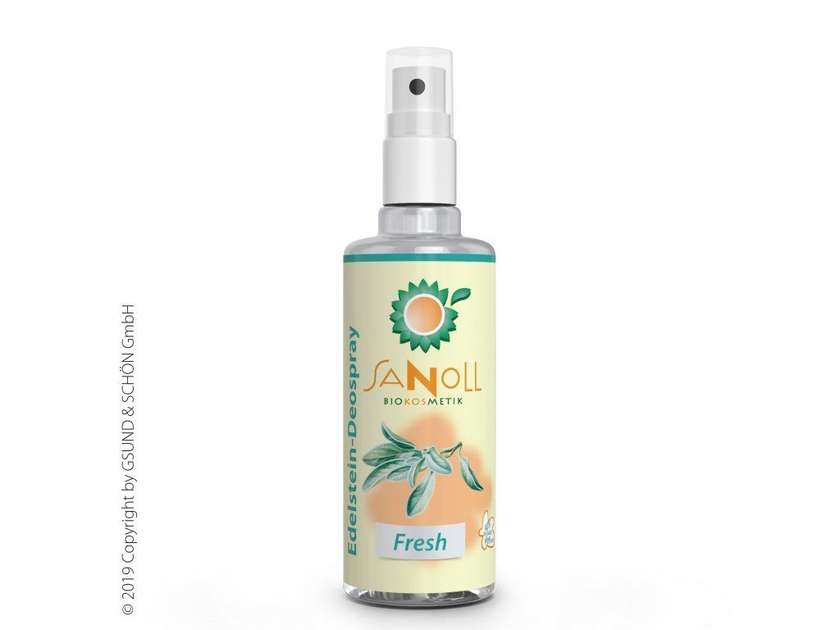 Fresh gemstone deodorant, Austrian organic cosmetics Sanoll, organic