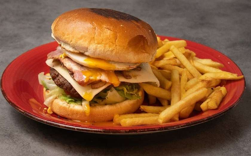 Bacon, Cheese Burger & Fries