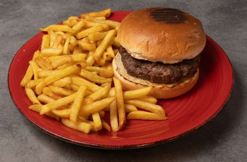 Plain Burger & Fries
