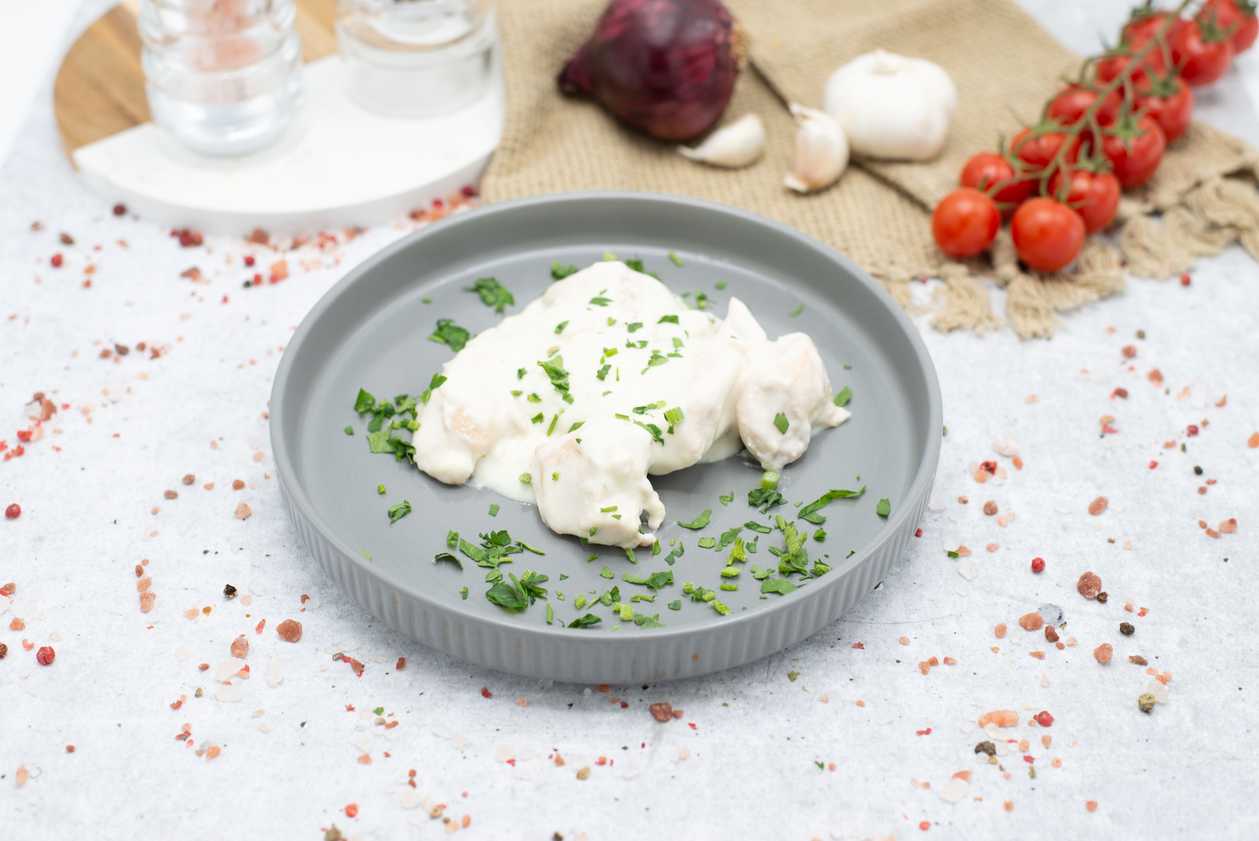 Chicken breast with Emmentaler sauce