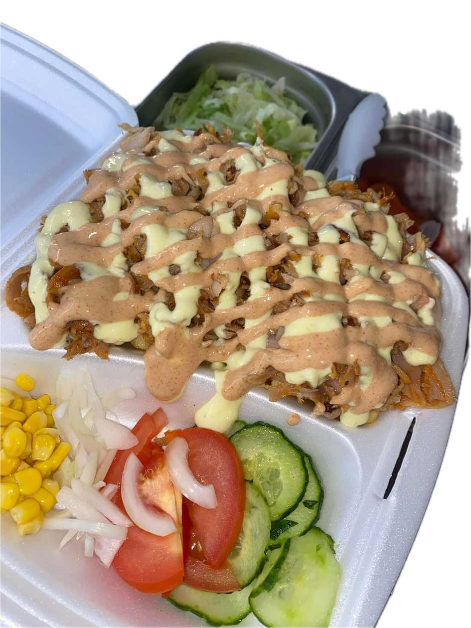 Kebab on a plate