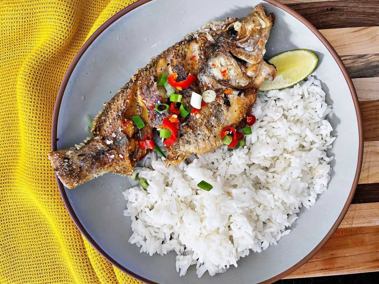 Plain Rice with Fish