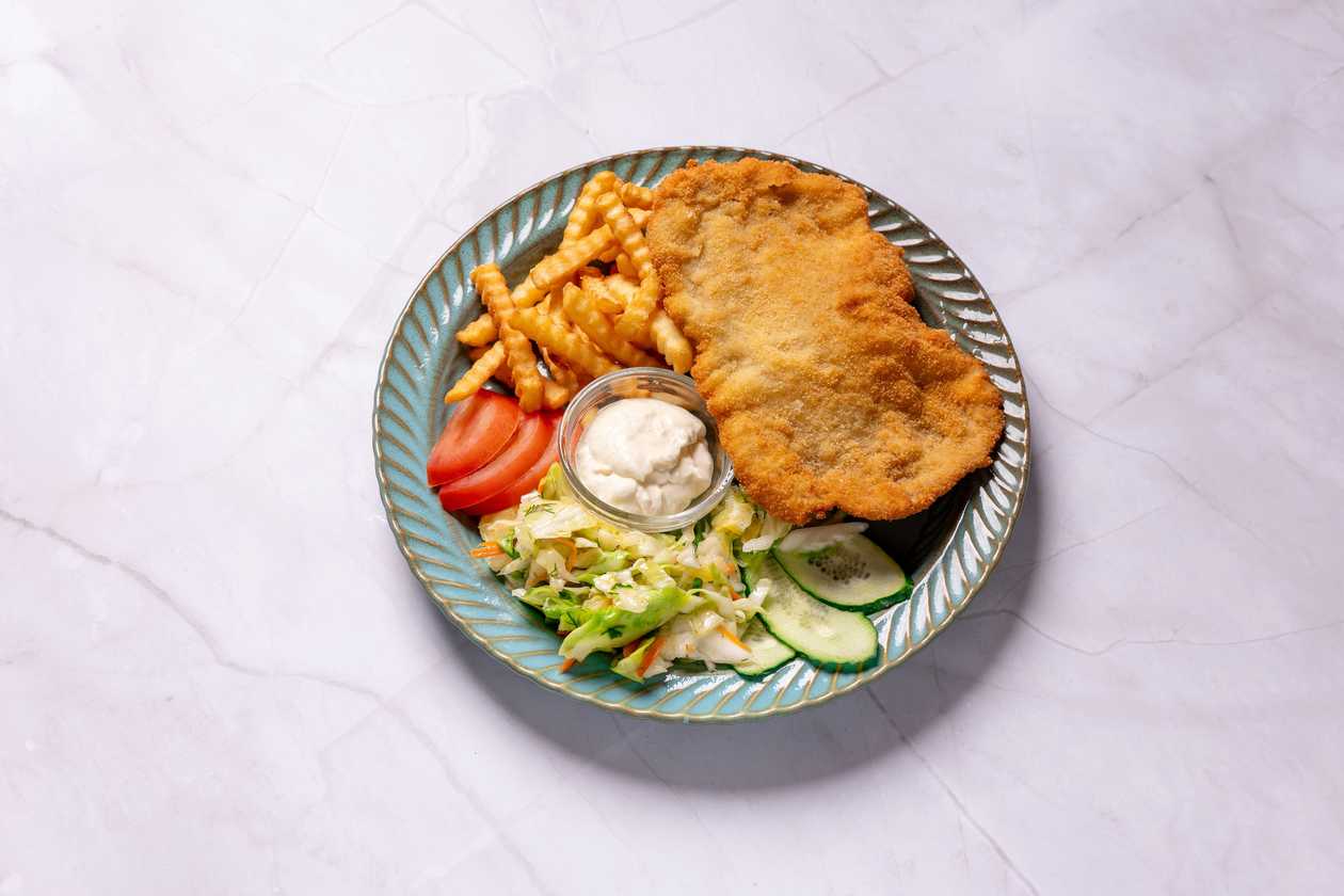 Fried fillet of pork