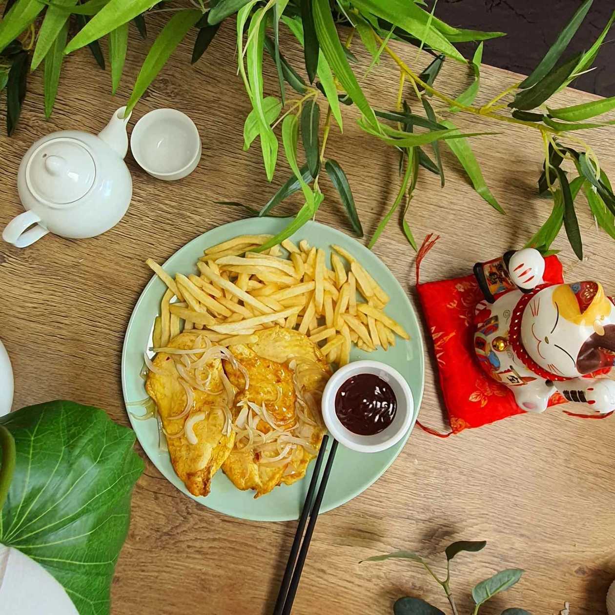 Grilled Chicken with Fries