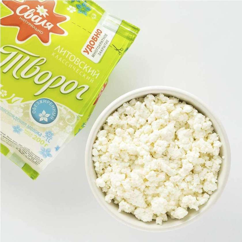 Lithuanian classic cottage cheese "svalia" 0.5% 200g
