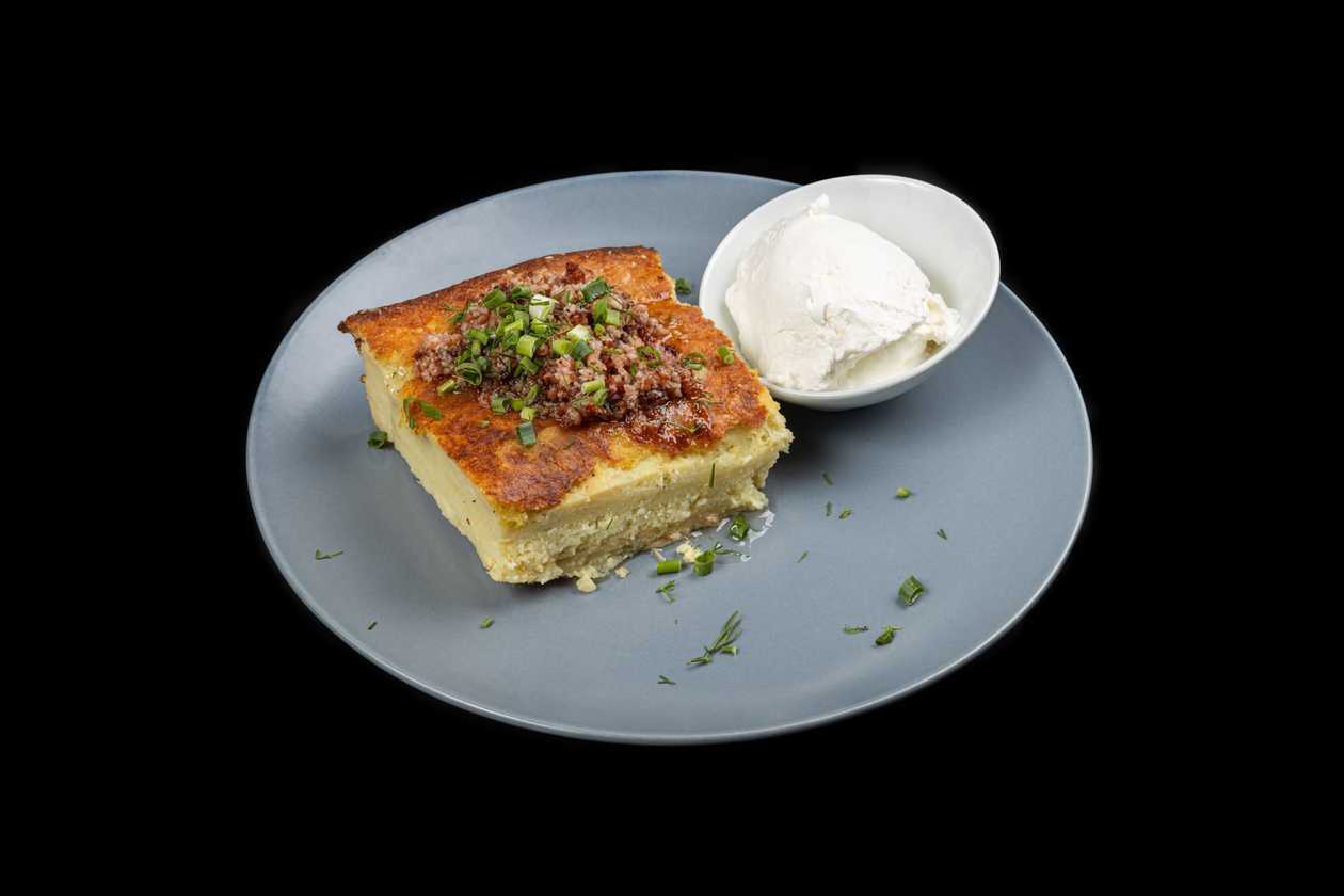 Rustic kugel with meat