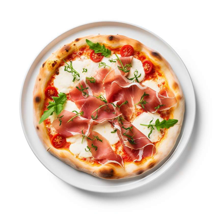 Prosciutto crudo pizza