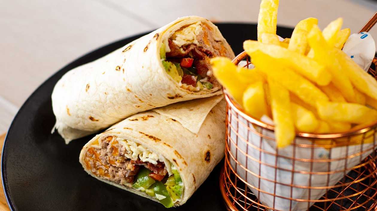 Burrito Wrap With Fries.