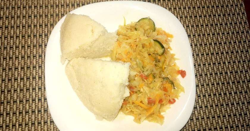 Vegetables with Ugali