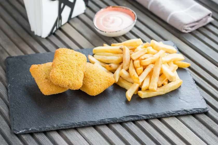 Cheese pane with fries