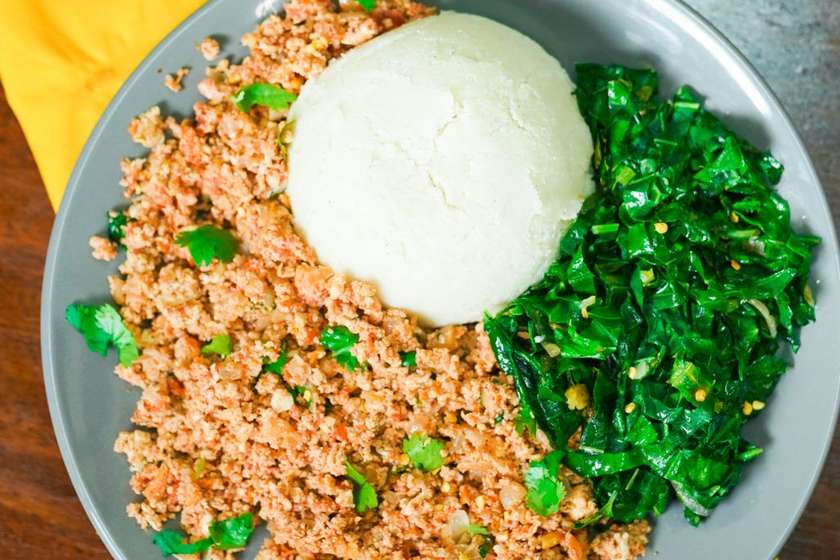 Scrambled Eggs with Ugali