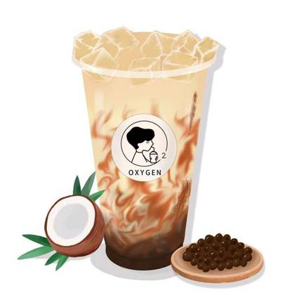Brown Sugar Coconut Milk Tea 黑糖脏脏椰奶
