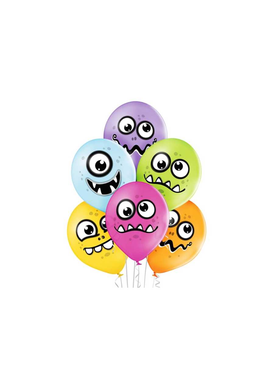 Set of Balloons Funny Monsters (6 pcs.)