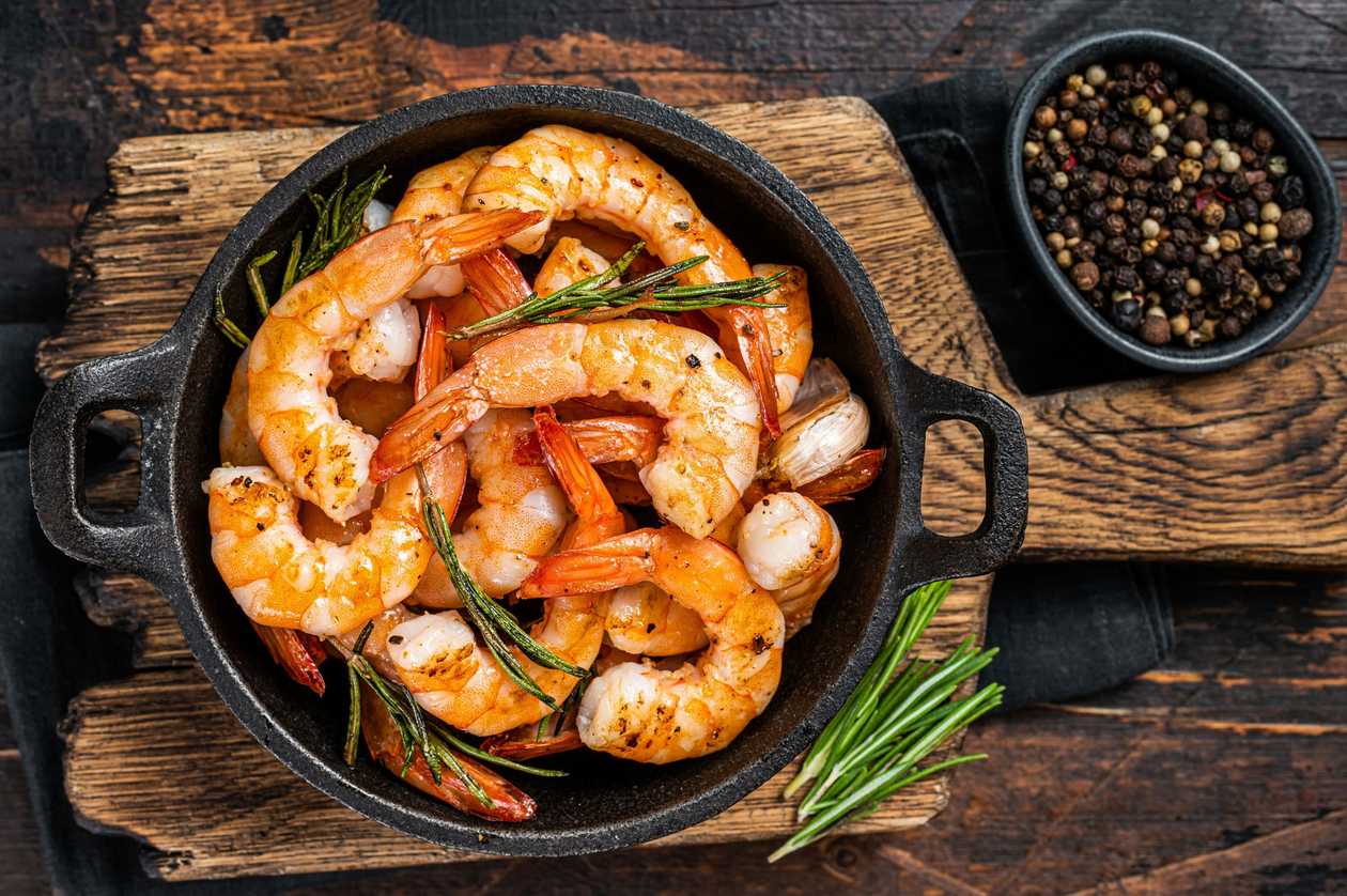 Prawns Garlic Beach