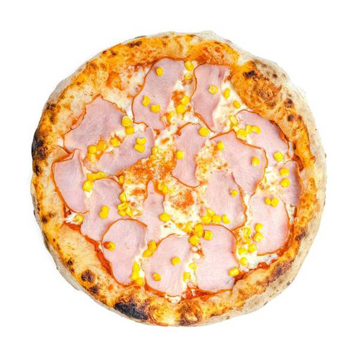 Pizza with ham