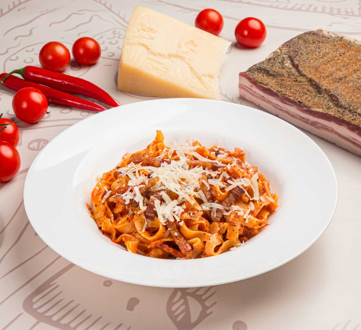 Tagliatelle amatriciana