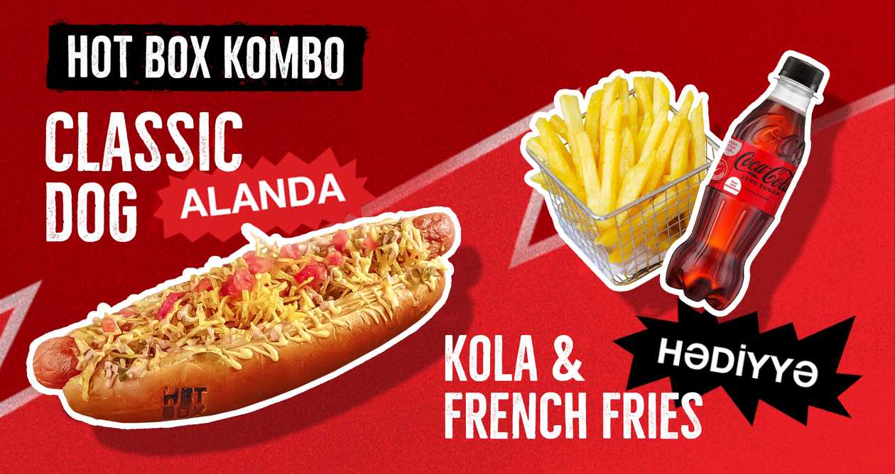 Buy Classic Hot Dog, Get french fries and Coca-Cola 330 ml for free 🤩