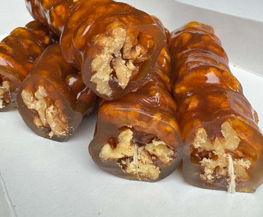 Sugiuk with mulberry molasses and walnut core