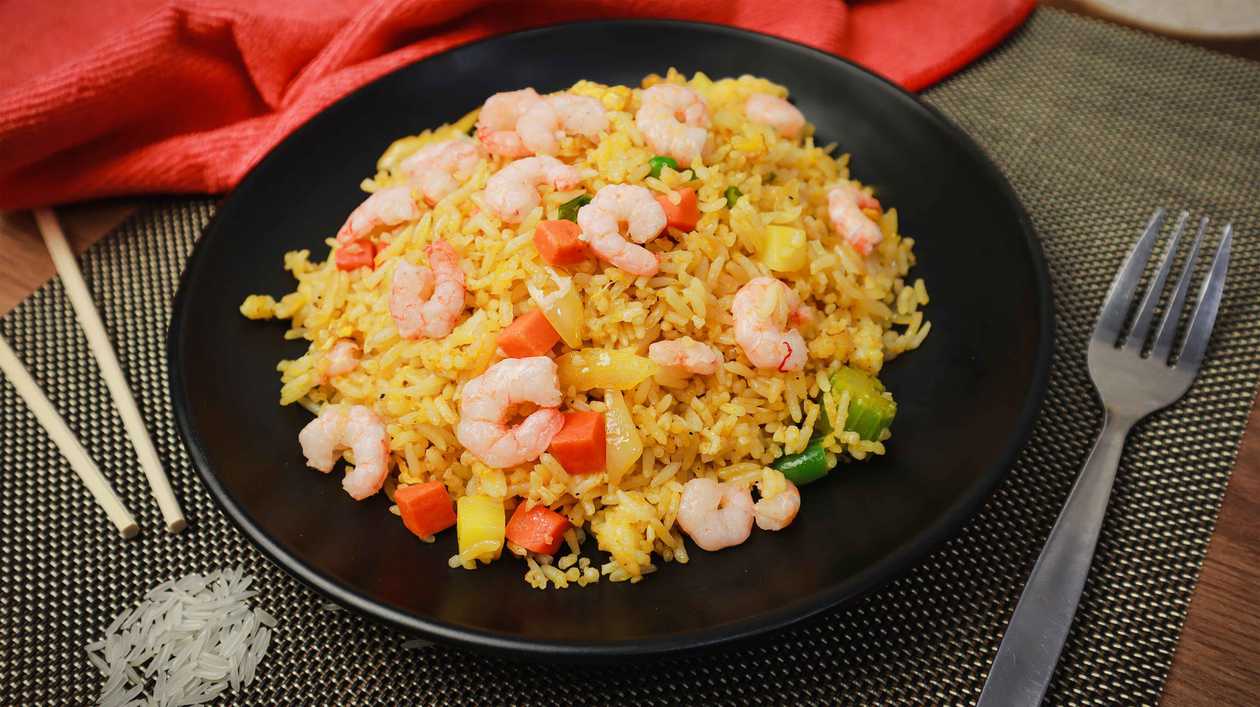 Rice with shrimp