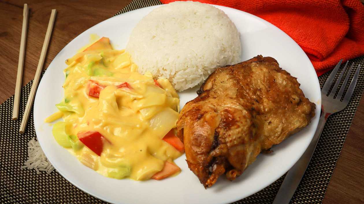 Chicken drumstick with mango