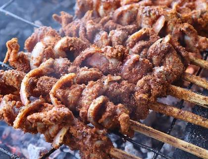 Gizzard kebab