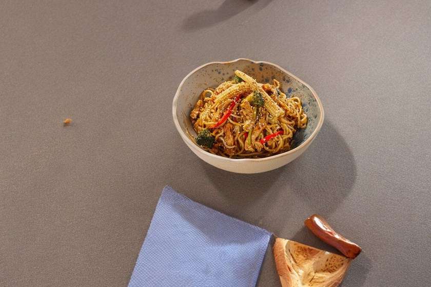 Noodles with Vegetables and Shrimp