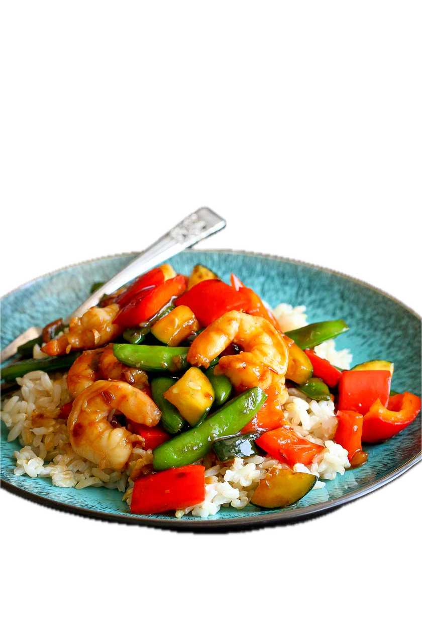 Shrimps with vegetables