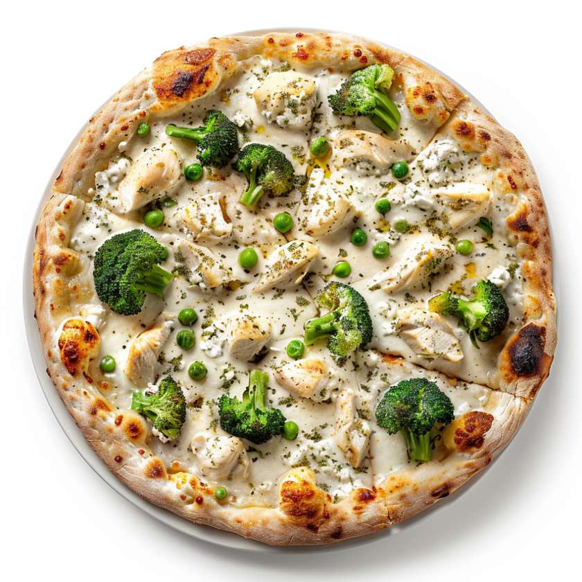 Pizza Con pollo e broccoli