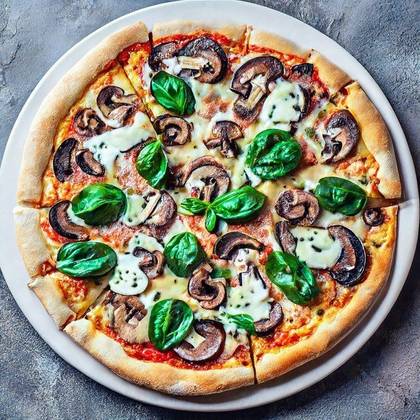 Maiale funghi porcini e spinaci 45cm
