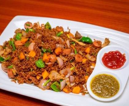 Assorted jollof with gizzard