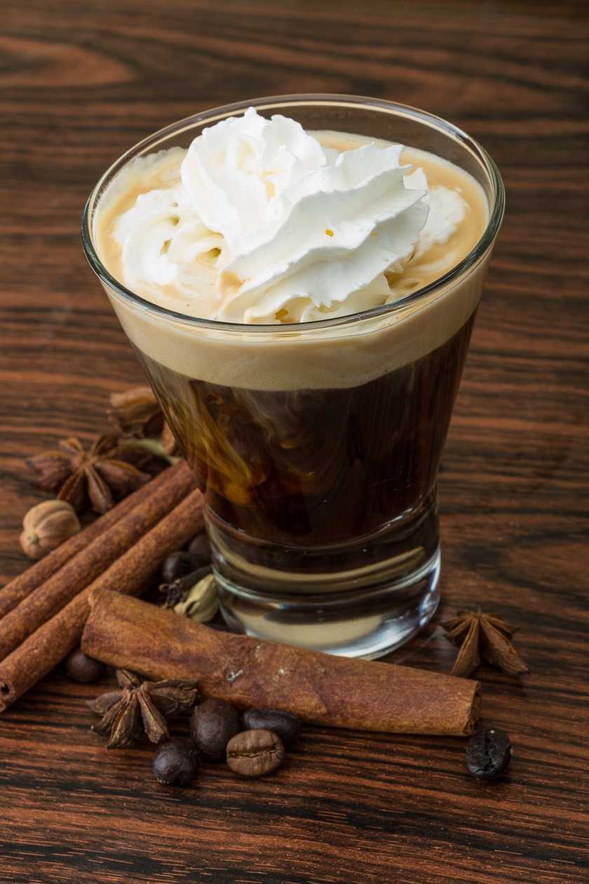 Invincible Viennese cappuccino with whipped cream