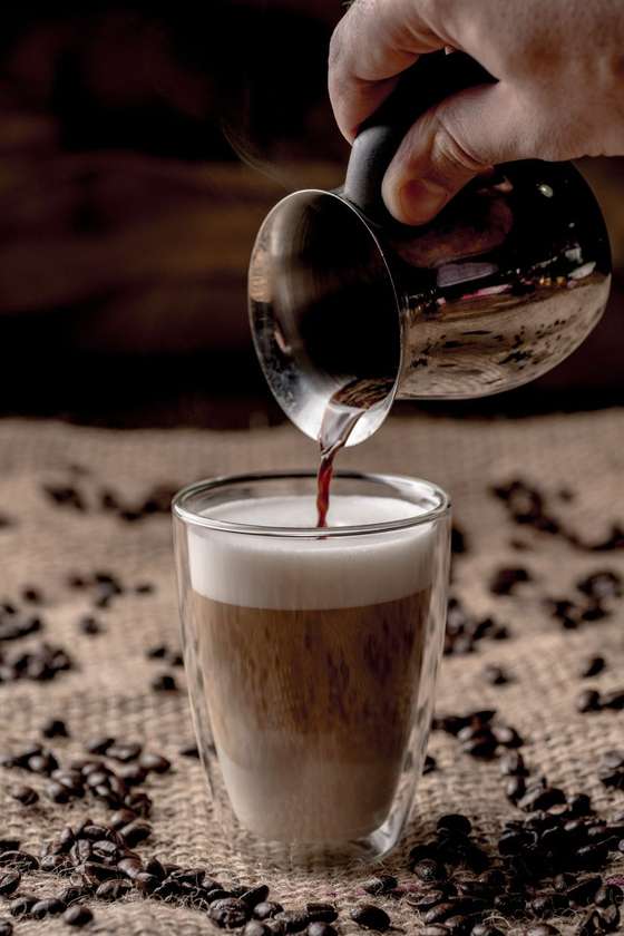 Invincible cappuccino with espresso and topping