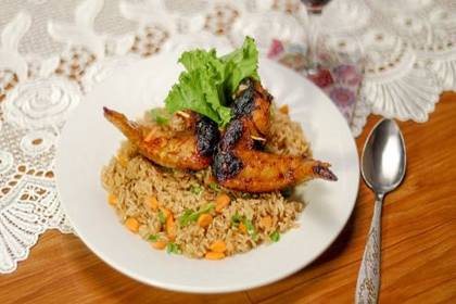 Turkey Wings with Fried Rice