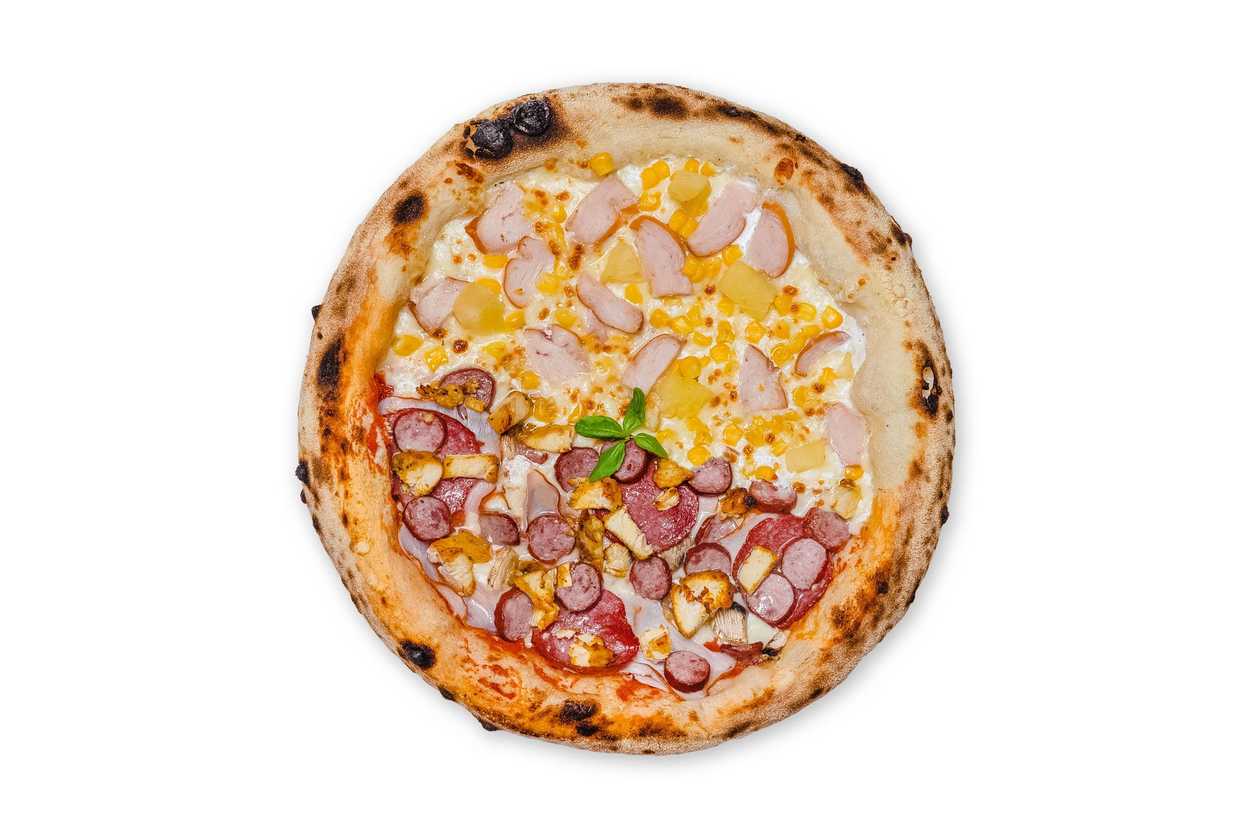 Family Pizza "Hawaiian and Meat"