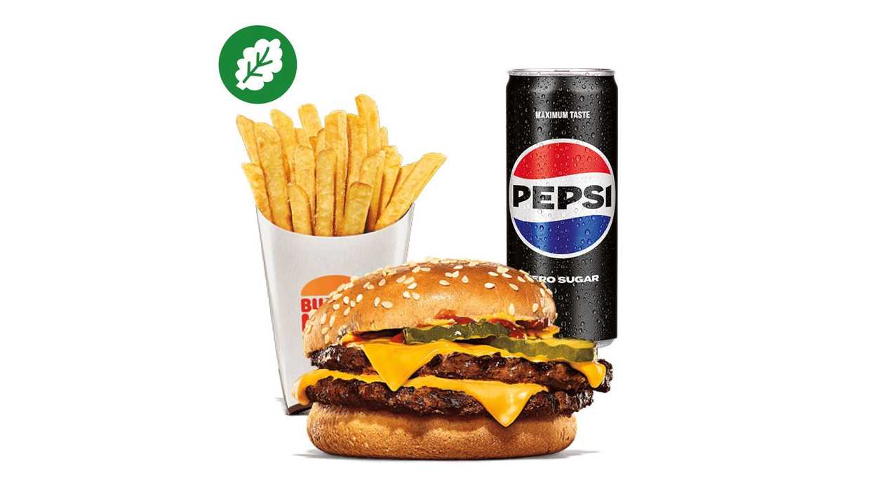 Plant-Based Double Cheeseburger Zestaw