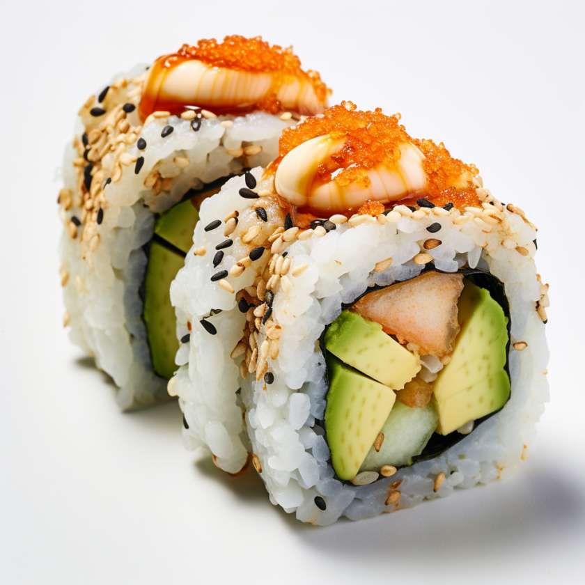 Uramaki salmon avocado