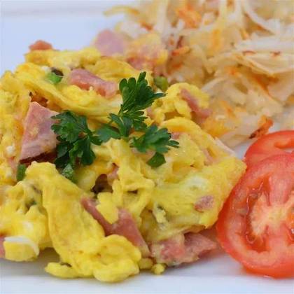 Scrambled eggs & ham