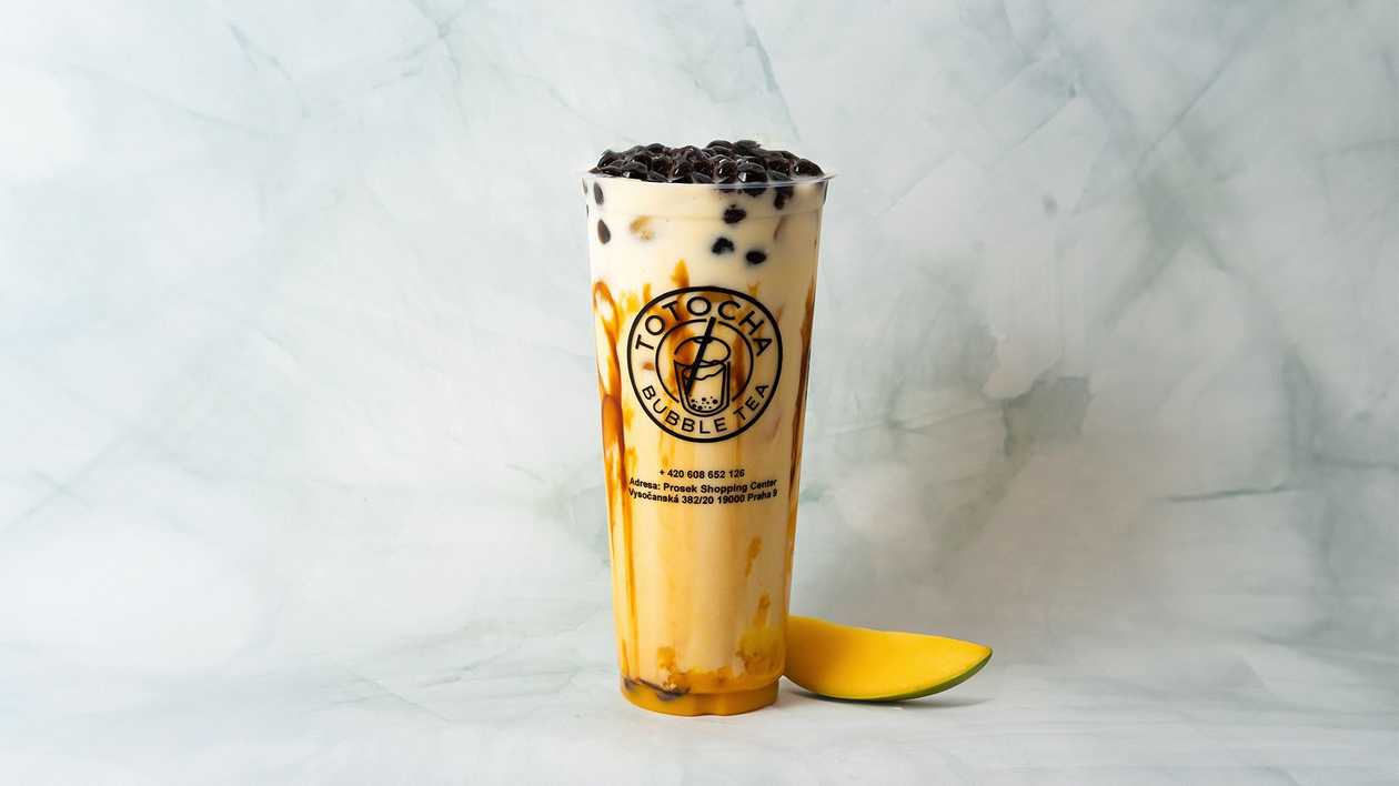 Fresh Milk  Mango  with Tapioca