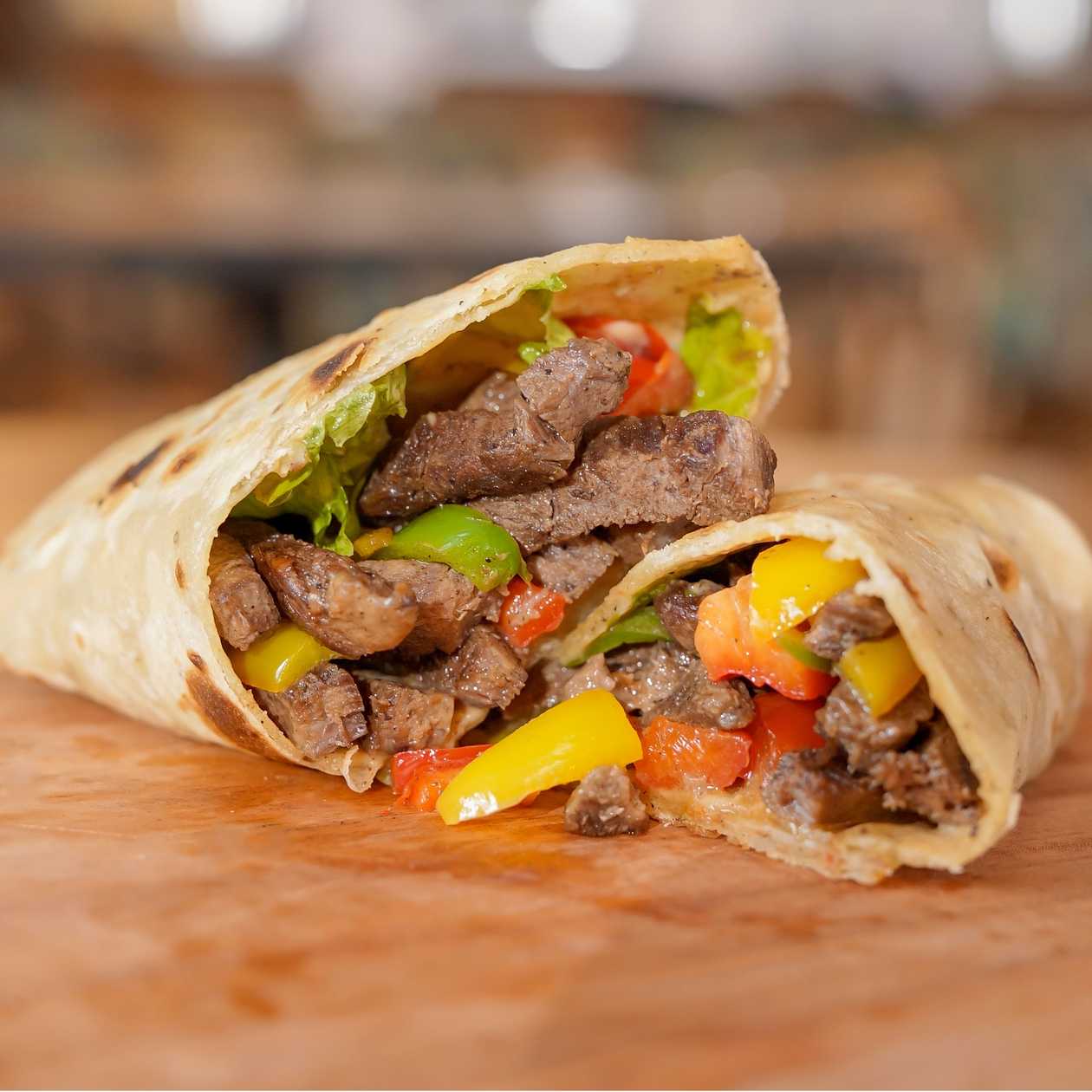 Beef Wraps with Fries