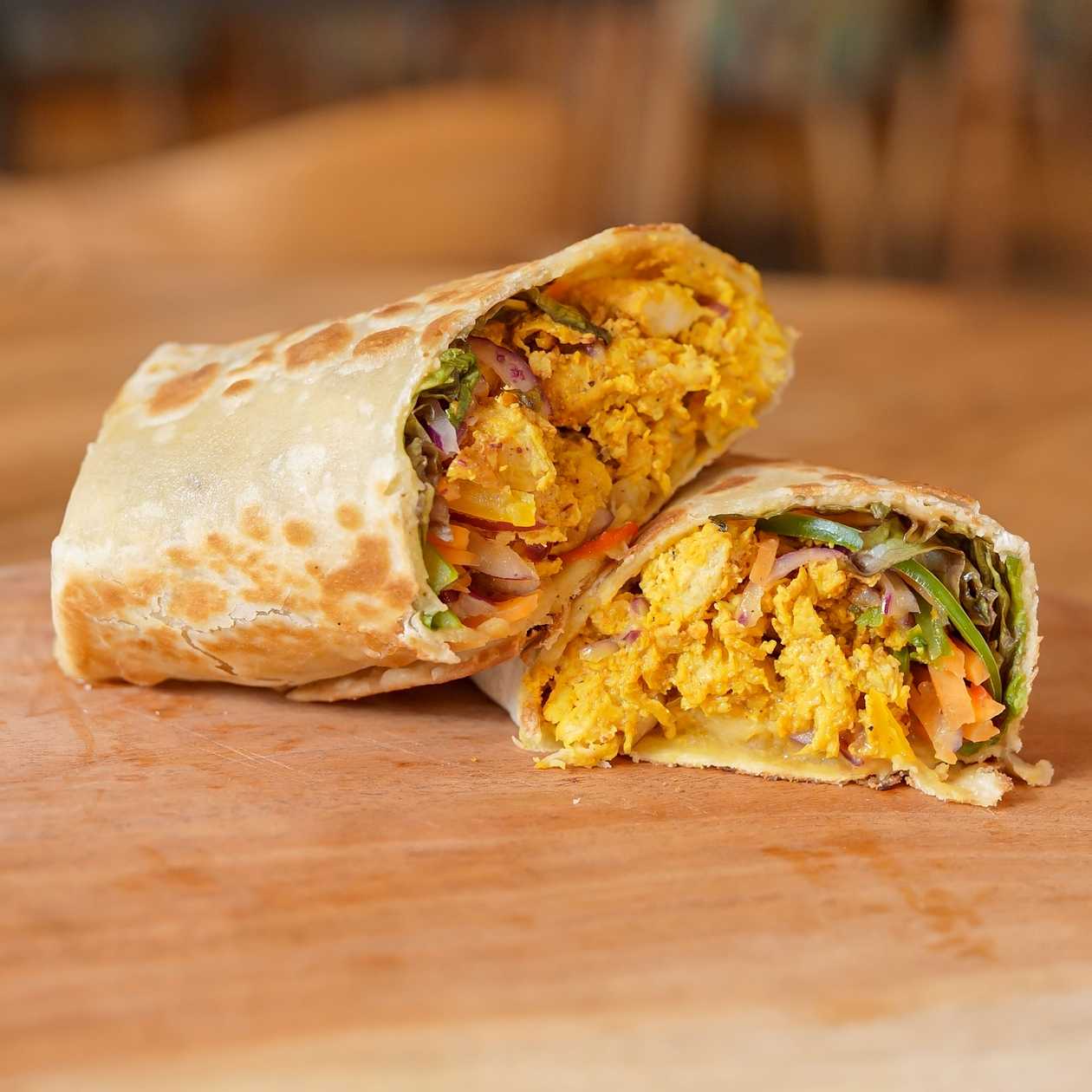 Chicken Tikka Wrap with Fries