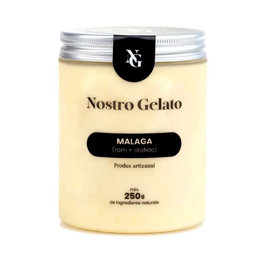 Ice cream with malaga