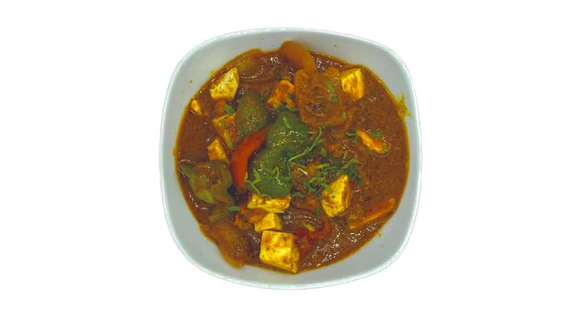 kadhahi paneer curry & rice