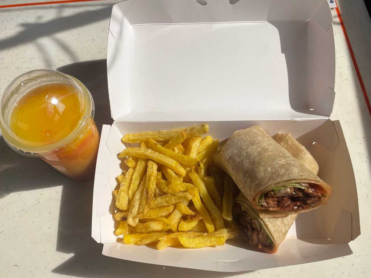 Shawarma + French Fries + Juice.