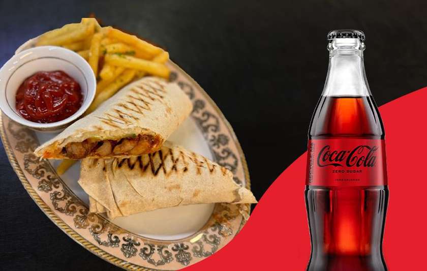 Uzbeku kebabs + Coca-Cola komplekts