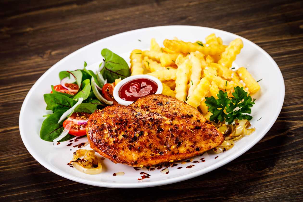 Chicken steak + french fries