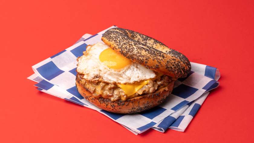 Burger, Egg & Cheese Bagel