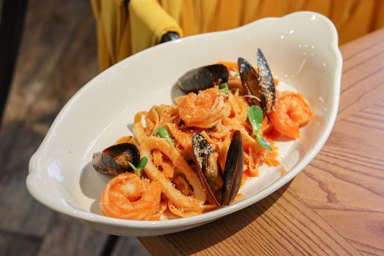 Pasta with seafood